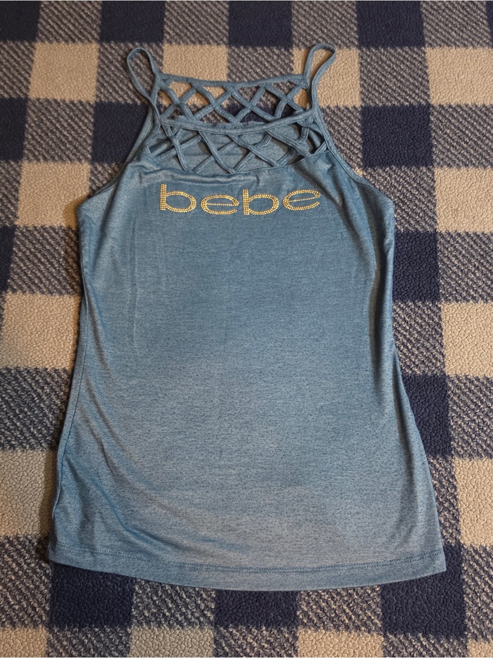 Y2k mcbling style bebe top